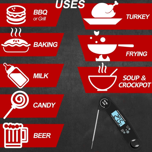 Meat thermometer. Thermometer with backlight and calibration 2