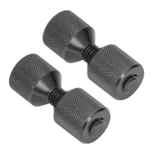 2 Stück Schwarz eloxierte Aluminium-Flanschkupplungen 1‑1/8 Zoll für Flanschgrößen von 0,5 bis 14 Zoll