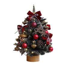 Sapin de Noël miniature LED de 45 cm (17,8 pouces) pour décoration intérieure, centre de table pour les fêtes – Compatible avec les