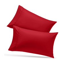 Taie d'oreiller en coton 91 x 51 cm, format enveloppe : coton à fibres longues, ultra doux, respirant et durable, housse d'oreiller de voyage -