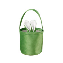 Borsa a secchiello con orecchie da coniglietto pasquale – Cesto pasquale in tessuto morbido, idea regalo per feste e decorazione per la casa,