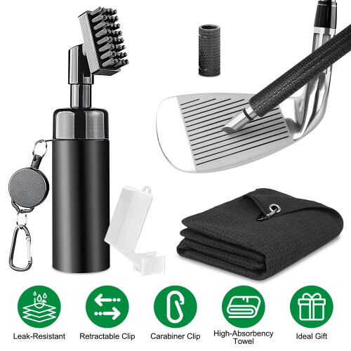 3In1Golf Club Καθαριστικό κιτ γκολφ μπαστούνι καθαρότερη βούρτσα με 5Oz μπουκάλι νερό