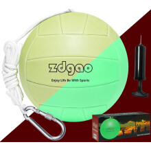 Glow-in-the-Dark Tetherball with Carabiner and Pump