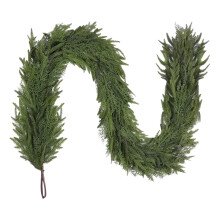 Guirlanda de Natal artificial realista de 1,5 m (59") - Decoração natalina com folhagem para lareira, janela e mesa; Galhos de pinheiro naturais,