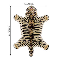 Alfombra de baño antideslizante de microfibra con estampado de leopardo, 75 x 45 cm.