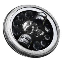 Wytrzymały reflektor LED Skull o mocy 60 W, czarny ABS, aluminiowy, do użytku na motocyklu