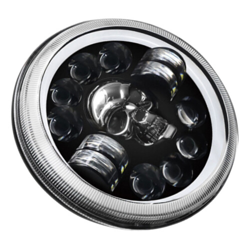 Ανθεκτικός προβολέας LED Skull 60W, μαύρο ABS αλουμίνιο, για χρήση σε μοτοσικλέτα