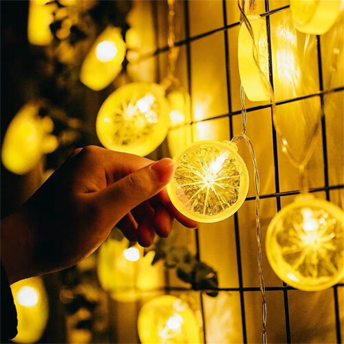 Lemon String Lights 2m 10 LED Battery Powered
