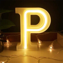 LED Neon Letter Lights, Light Up LED Letters Lights Light Up Marquee Letters Lights Letters Neon Signs Battery USB Warm
