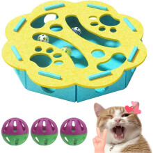 Kratzpuzzle-Box für Katzen mit Glöckchen – Filznagelfeile