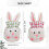 Easter Bunny Drawstring Candy Bag, Plush Rabbit Design, 14 3