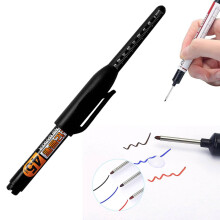 Long Head Deep Hole Marker Pens, 20mm Reach, 5ml Ink, for Metal/Construction, Compatible with Carpenter Tools