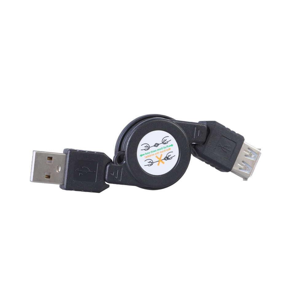 Usb 2.0 Male To Female Retractables Extension Cable Data Sync Charging Cord For Keyboards And Usb Devices 9071309003499
