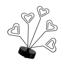 Adjustable Photo Frame Tree with Iron Wires and Wooden Base