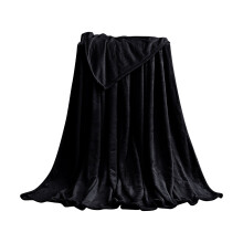 Black Blanket, Coral Fleece Blanket, Coral Fleece Cozy Throw Flannel Blanket Solid Color Blanke 19.69'' X 27.56'', 1*Blanket