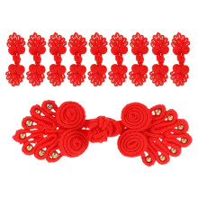 10 Red Chinese Knot Buttons for Sewing