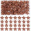 Wooden Star Buttons, Saddle Brown, 100 pcs 1