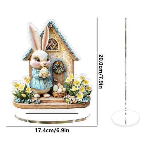 Handcrafted Acrylic Easter Bunny Ornament 2