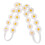 OULII Daisy Flower Headband Boho Multi Fabric Realistic Design Home Decor 2Pcs 1