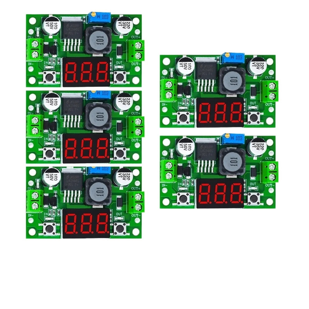 1~5Pcs Egbo Lm2596 Lm2596s Power Module + Led Voltmeter Dc-Dc Adjustable Step-Down Power Supply Module With Digital Display 9083649274972