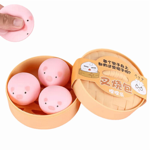 Farverig dumpling stressbold klemlegetøj sæt med 1