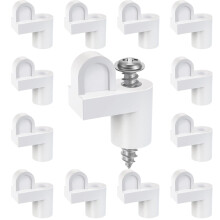 3/8 Inch Window Screen Clip with Screws, Storm Window Clips for Fastens Window Screens, Screen Door Clips, White