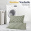 Μαξιλαροθήκη Washed, Ζεύγος Μαξιλαροθηκών Easy Single Color, 29,13x18,89 ίντσες, Χακί Πράσινο 6