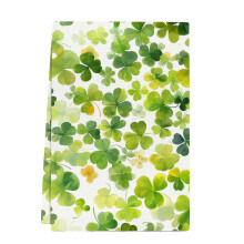 St. Patrick's Day Shamrock & Plaid Themed Towel, 17.7x26in Irish Lucky Decorative Hand Towel Decor for Kitchen Bathroom Gifts