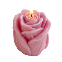Vela de soja 3D con aroma a rosa – Decoración romántica para el hogar