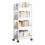 Snacks Trolley Cart 4-Tier Plastic Rolling Rack 1
