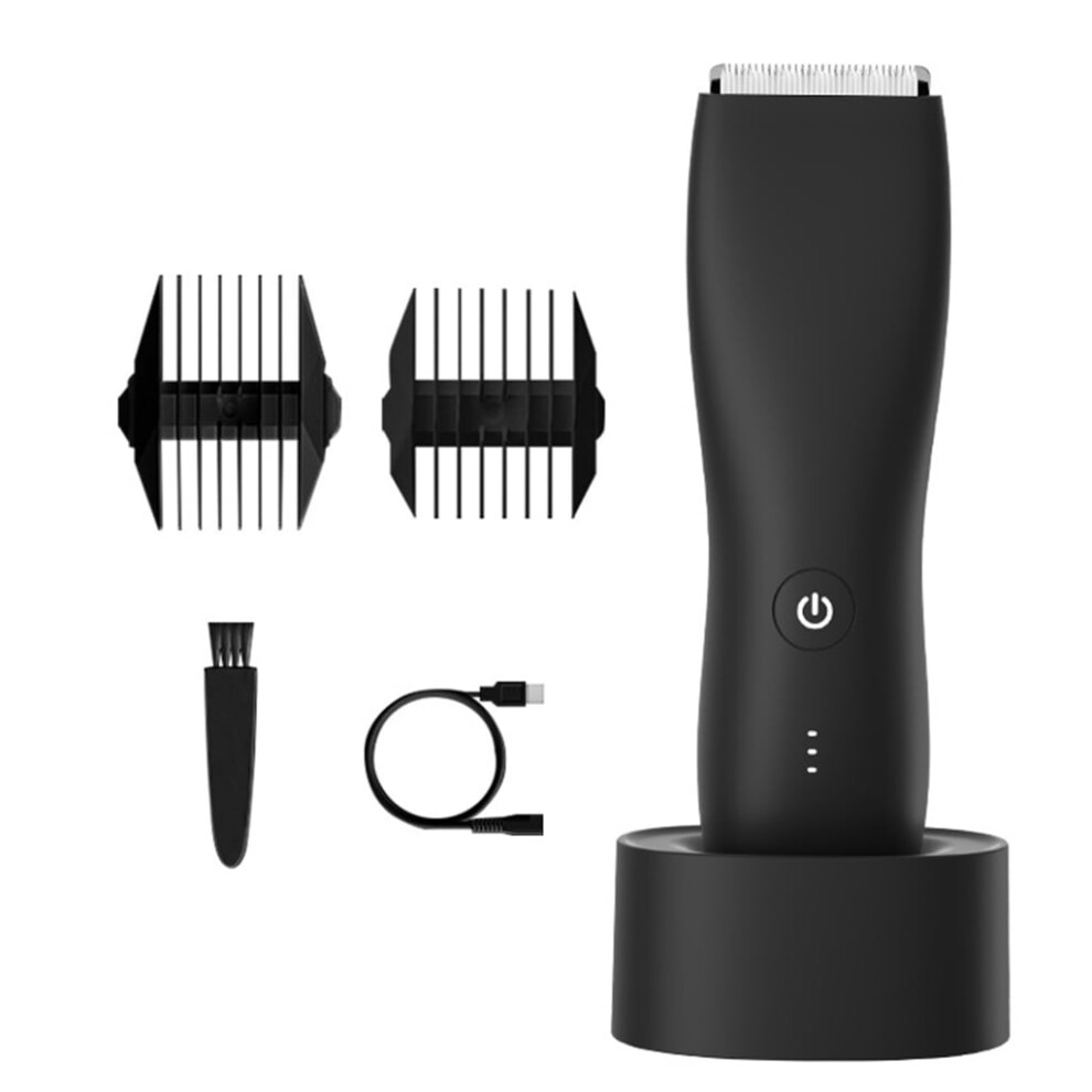 Electric Groin & Body Hair Trimmer for Men Waterproof Pubic Hair Trimmer for Men Rechargeable Groomer Trimmer Shaver