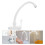 White metal single-handle laundry sink faucet modern 1