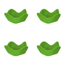 Microwave Bowl Cozy Holders for Hot Food Set of 4 Hot Pads for Bouillon Cups Multipurpose Heat Proof Plate Holder(Green,10 Inch)