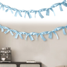 Slinger met strikjes, slingerbanner met strikjes voor decoratie, 70,87 inch (189 cm) slingerbanner met strikjes voor Valentijnsdag, bruiloften en