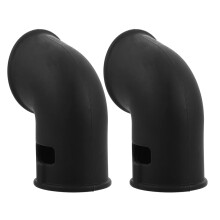 Set of 2 Black Silicone Steam Diverters for Air Fryer and Pressure Cooker Kitchen Accessories