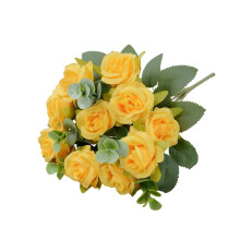 Bouquet de roses artificielles pour la Saint-Valentin, 30 cm, composition florale romantique idéale pour la décoration de table de mariage ou à la