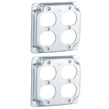 Lot de 2 plaques de protection pour prises GFCI 4x4 pouces en alliage de zinc