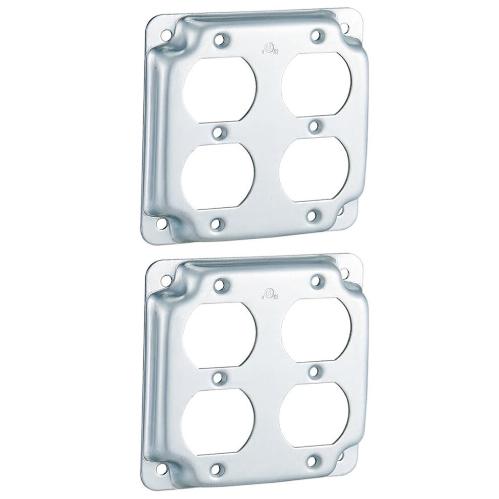 2Pcs Safety Electrical Box Covers 4X4inch Outlet Plates Zines Alloy Childproof Easy Installation For Junctions Box 9425574088512