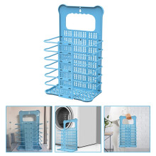 Panier à linge mural pliable bleu ciel