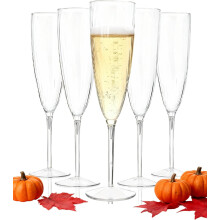 Genomskinliga champagneglas i plast, 170 g – 38-pack