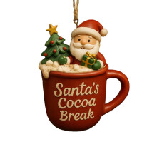 Décoration de Noël 2025 « À votre santé ! » en forme de chope de bière, à suspendre au sapin, idéale pour les fêtes de fin d'année.