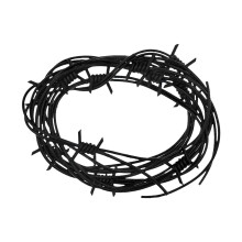 Finto filo spinato arrugginito decorativo, 30 metri di finto filo spinato in plastica per Halloween, Western, Cowboy, Natale, Casa stregata –