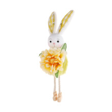 Easter Bunny Ornament - Yellow Polyester Hanging Decoration