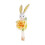Easter Bunny Ornament - Yellow Polyester Hanging Decoration 1