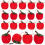 KALLORY Red Apple-Shaped Christmas Baubles, 24 pcs 1