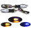12LED Amber+Blue Motorcycle Turn Signal Indicator Light Blinker Universal 4