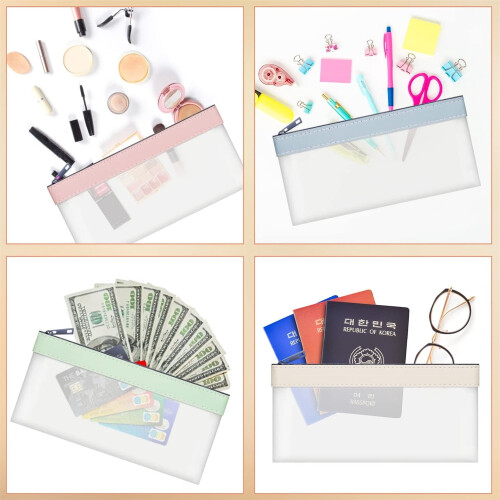 4 Bolsas Transparentes de TPU com Zíper 20x10cm 1