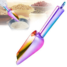 1 mini pelle à glace, pelle en acier inoxydable pour bonbons/farine/sucre, petite pelle en métal pour fêtes/bocaux/bar/machine à glaçons
