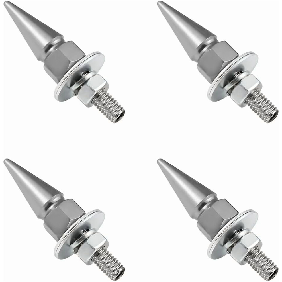 4Pcs Anti-Theft Spikes License Plate Screws For Car/Truck/Motorcycle Â Aluminum, Compatible With Standard Plates Gray 9425574090829