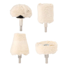 Kit di 4 dischi lucidanti per trapano/lucidatrice – Tamponi lucidanti in flanella, compatibili con cacciaviti e smerigliatrici